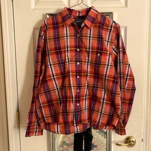 Multicolored women’s large long sleeve button-down